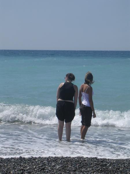 sousou & moi  // 8 aout 2005 //  plage d'italie